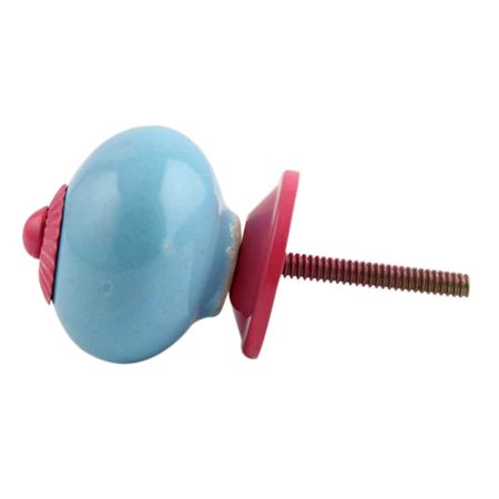 Sky Blue Pink Fitting Ceramic Knob
